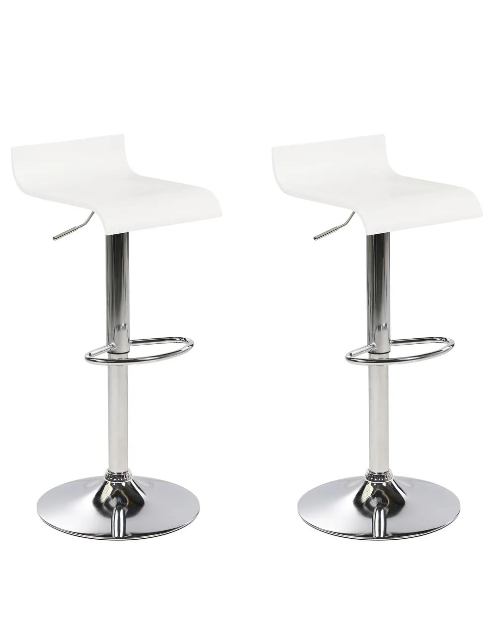 Set mit 2 Barstühlen VALENCIA drehbar Weiß_226816