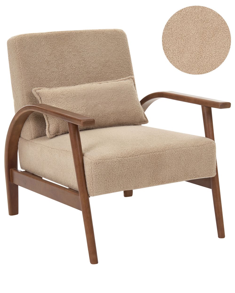 Fauteuil SKARA Bouclé Beige