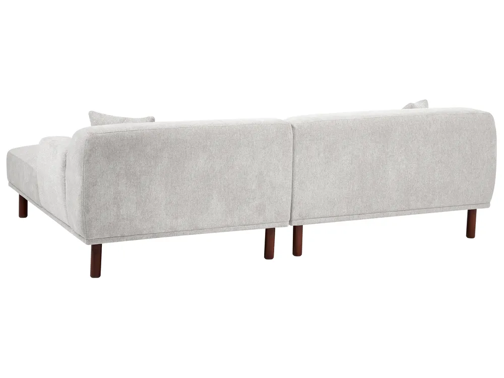 Corner Sofa 3 Seater HOLT Fabric Light Grey Left Hand_960536