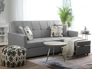 Schlafsofa 3-Sitzer GLOMMA Stoff Hellgrau_718043
