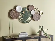 Wall Decor Leaf KRYPTON 58 cm Metal Multicolour_1183901
