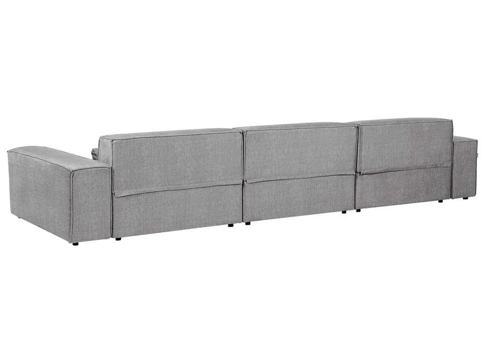Modul Ecksofa 4-Sitzer HELLNAR Stoff Grau linksseitig_911915