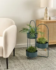 Pflanzenständer COLUTENA 56 cm Metall Dunkelblau_933706