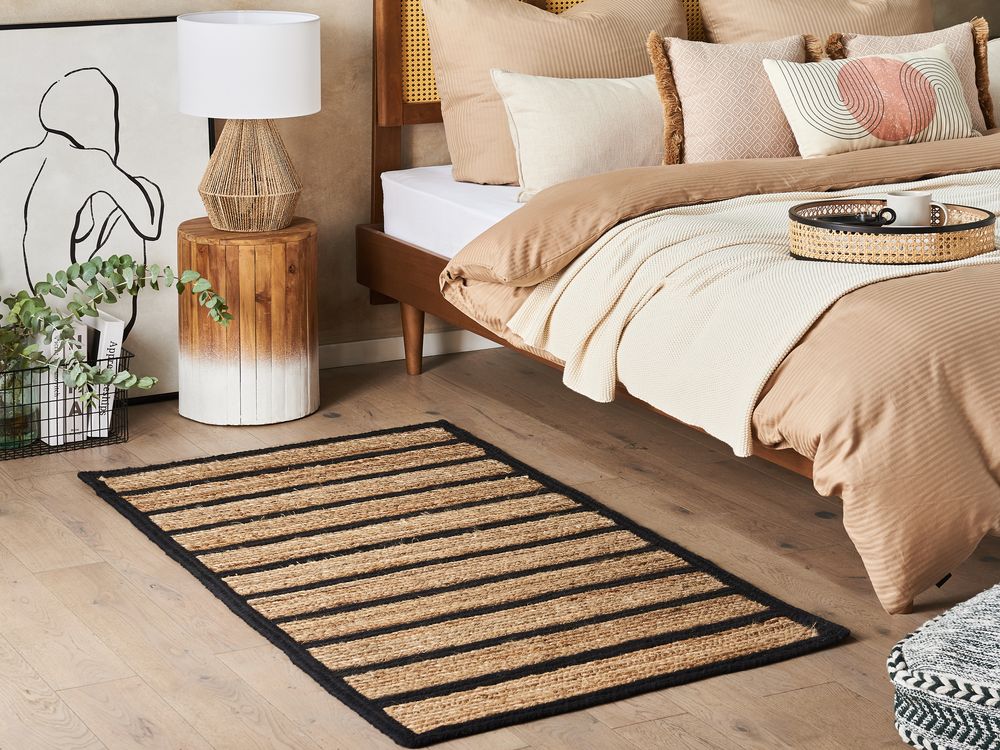 Vloerkleed KARADONA Beige 80 x 150 cm Jute