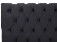Bett mit Lattenrost Samtstoff AVALLON 140 x 200 cm Schwarz_743639
