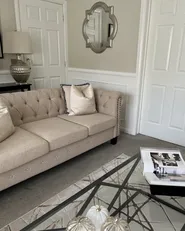 Sofa 3 Seater CHESTERFIELD Fabric Beige_932819