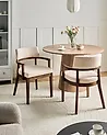 Esszimmerstuhl 2er Set DALBO Bouclé Dunkelbraun / Cremeweiß