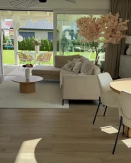 Garden Dining Table MALETTO 120 cm 120 cm Glass White_1173595