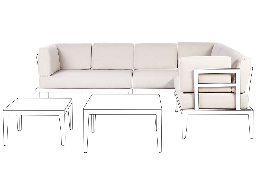 Outdoor Cushion Cover Set RIMA III Light Beige