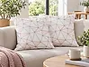 Dekokissen 2er Set CLARKIA 45 x 45 cm Baumwolle Rosa Geometrisches Muster