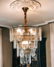Kronleuchter CARAVELI Glas Messing_1078629