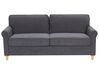 Sofa 3-Sitzer RONNEBY Samtstoff Dunkelgrau