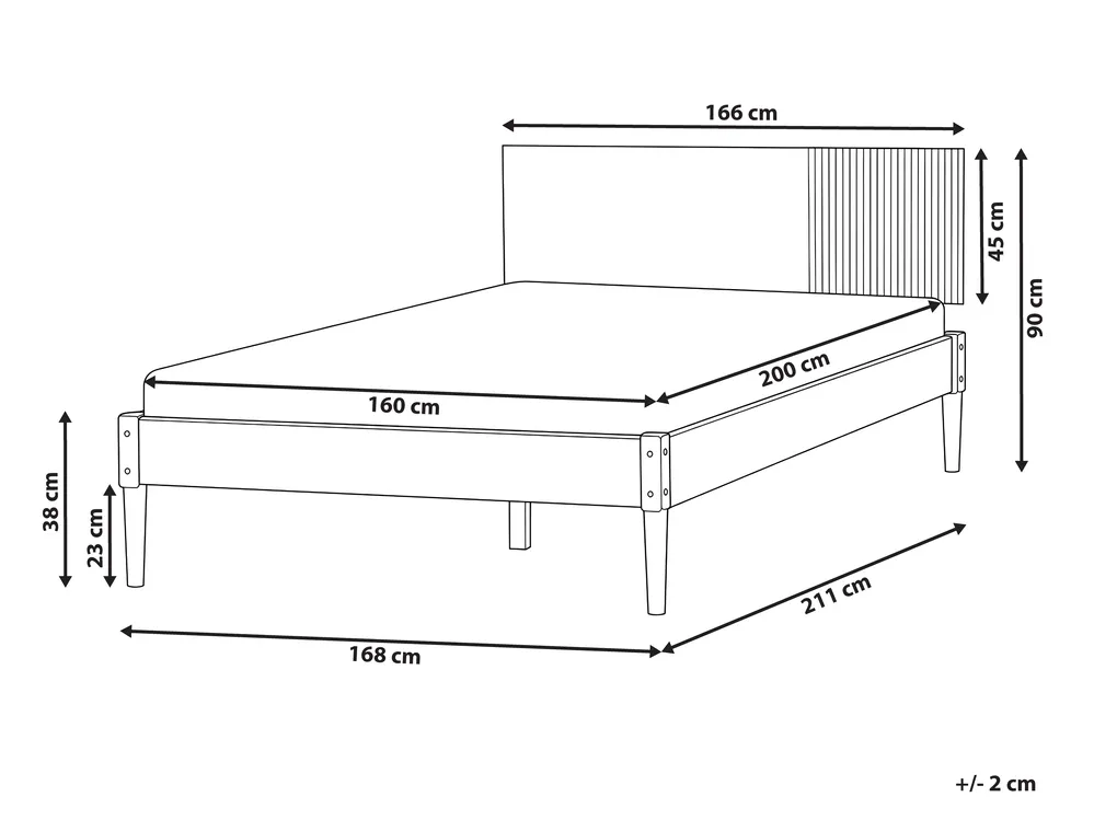 Bett mit Lattenrost Kiefernholz FLAVIGNAC 160 x 200 cm Hellbraun_1118400