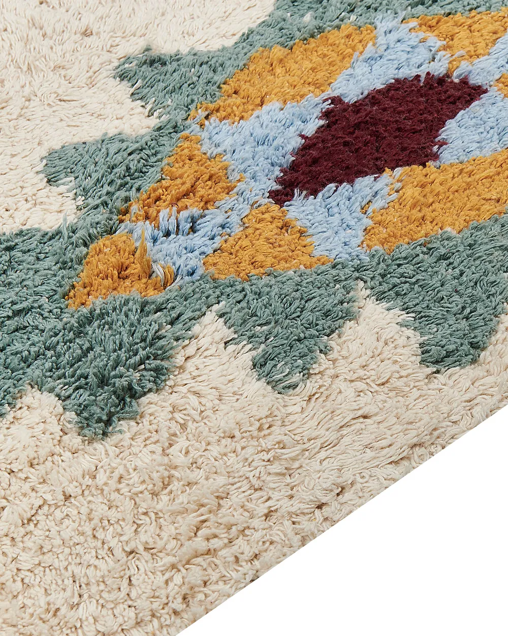 Rug DUZCE Beige 140 x 200 cm Cotton_839450