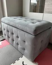 Storage Ottoman MICHIGAN Velvet Light Grey_857949