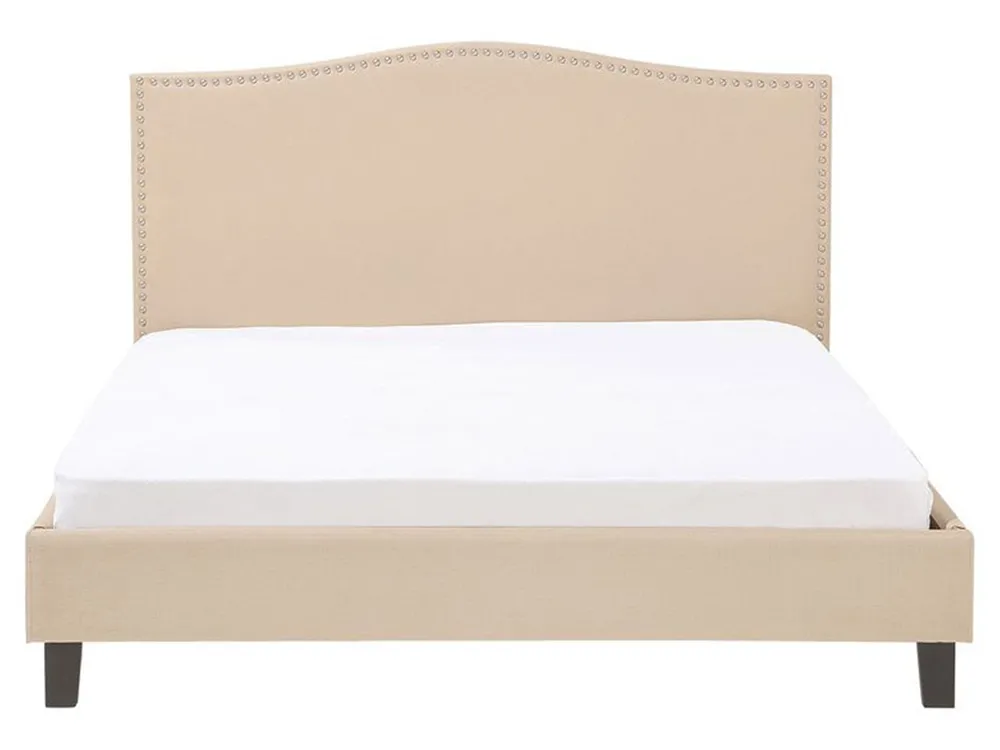 Bett mit Lattenrost Stoff MONTPELLIER 160 x 200 cm Beige_754216