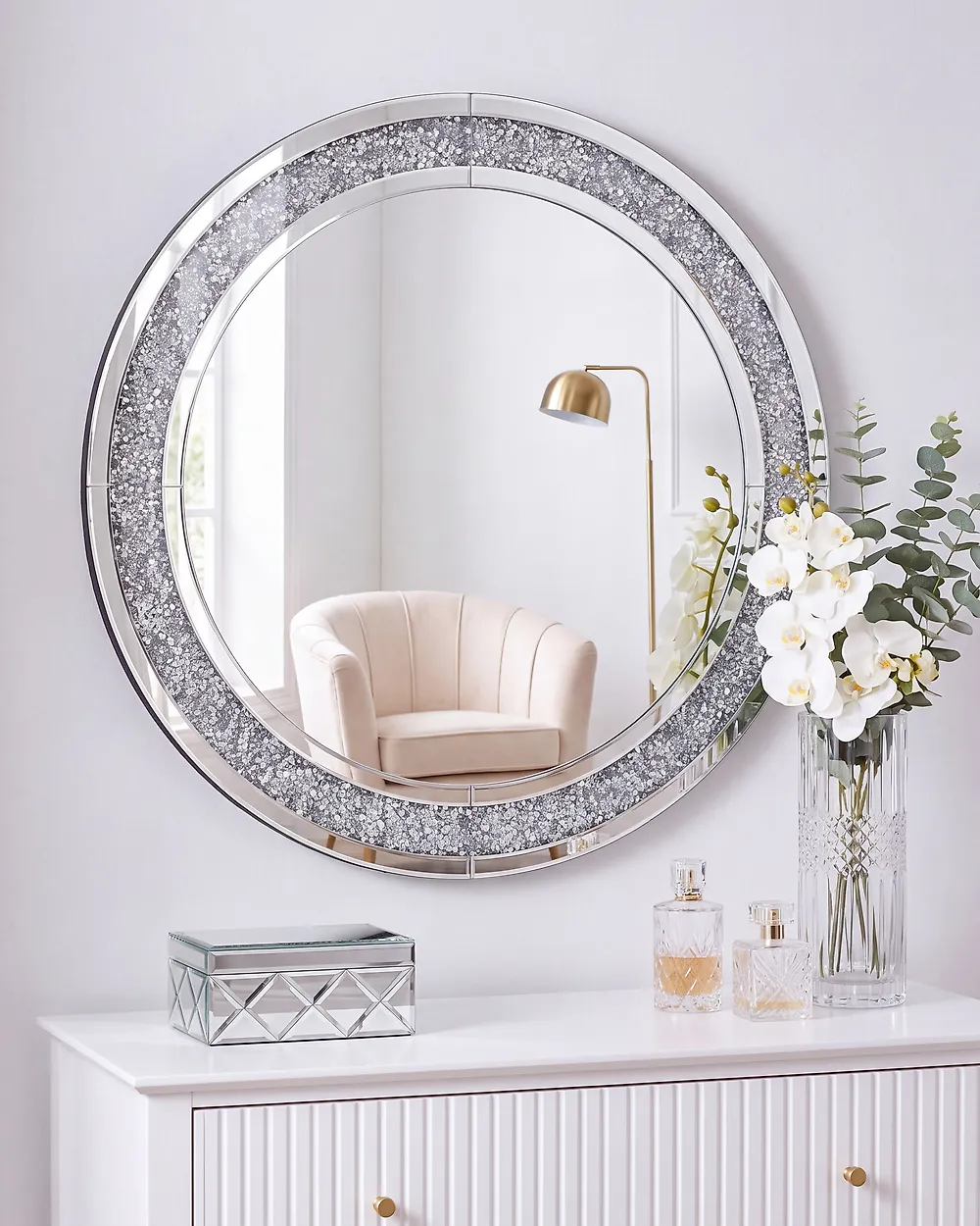 Wandspiegel ERBRAY 70 cm 70 cm Silber