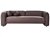 Sofa 3-Sitzer LEIREN Samtstoff Dunkelbraun