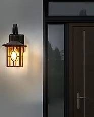Outdoor Wall Light SHAGGIE Brown_1182395