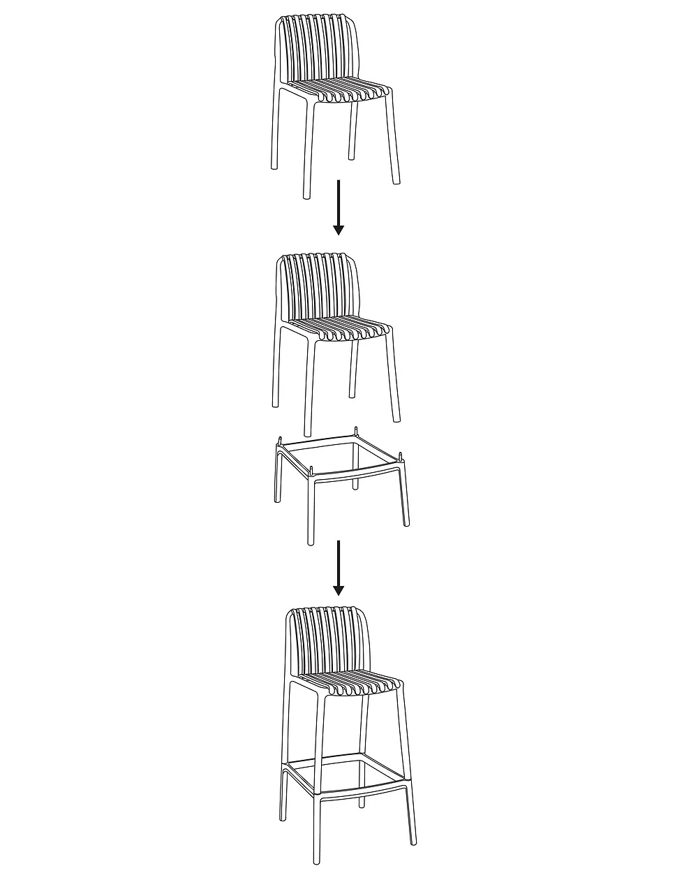 Set mit 2 Barstühlen ARICCIA Kunststoff Grün_1149272
