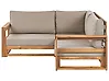 Garten Ecksofa 2-Sitzer TIMOR modular zertifiziertes Akazienholz Hellbraun