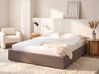 Bett mit Stauraum ohne Kopfteil DINAN Bouclé Taupe 180 x 200 cm