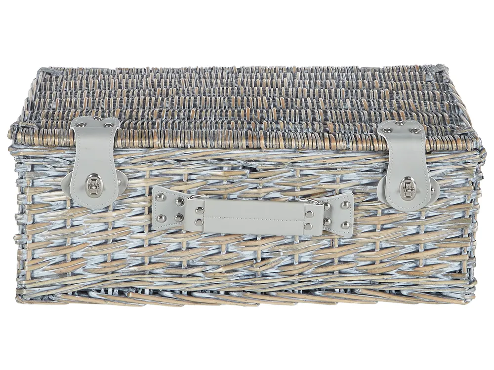 Picknickkorb FIGUE Geflecht Grau_964292