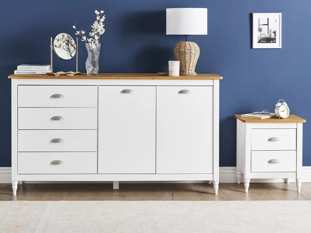 Sideboard mit 2 Türen SHILLINGTON Kiefernholz Weiß_966295