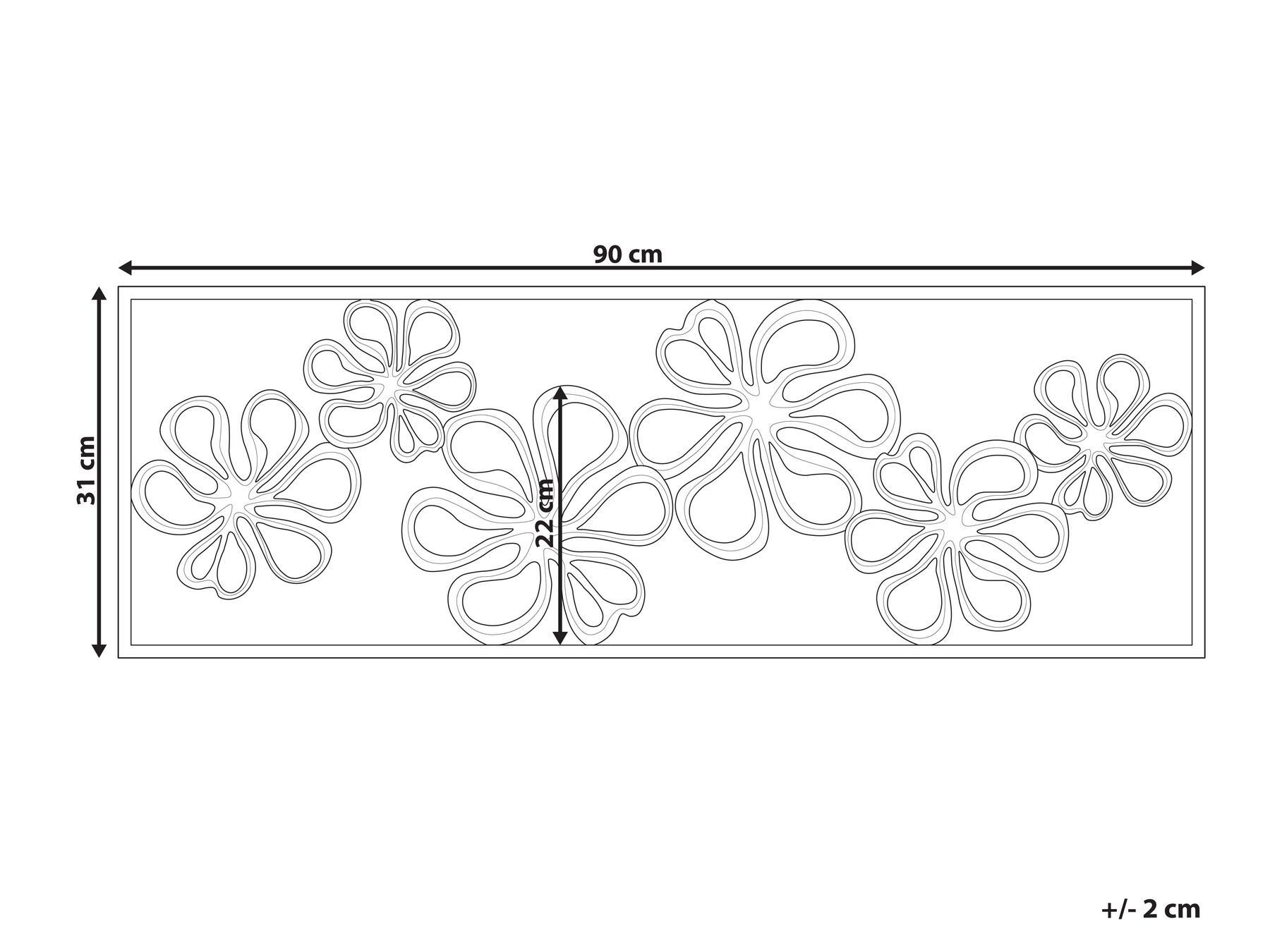 Wandobjekt Blume CERIUM Metall 31 cm Gold_883342