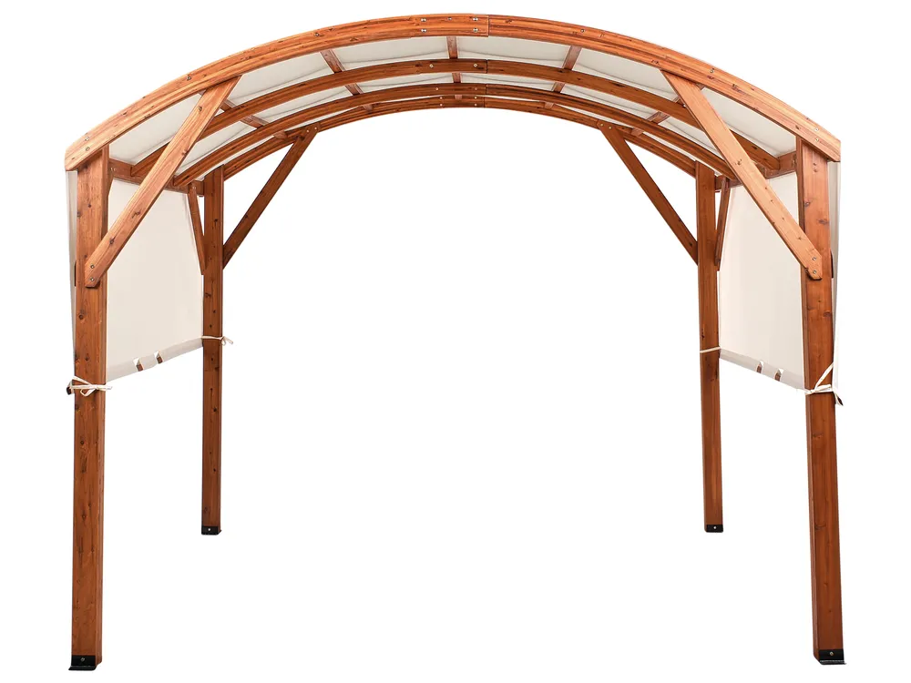 Pavillon SCOPELLO 303 cm 300 cm Tannenholz Braun / Beige