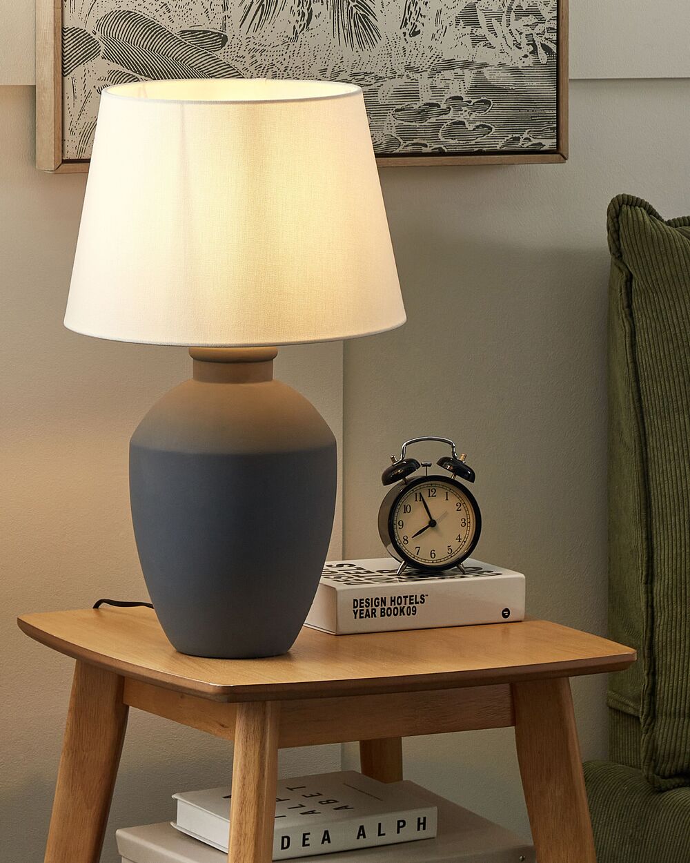 Tischlampe ARCOS Keramik Grau