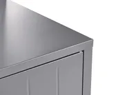4 Piece Outdoor Kitchen Set with Sink VIGGIANO Grey Metal_981039
