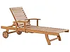 Sonnenliege JAVA mit Relaxfunktion Akazienholz Hellbraun