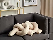Dekokissen 2er Set GLADIOLUS 172 x 14 cm Bouclé Beige Ohne Muster_1182734