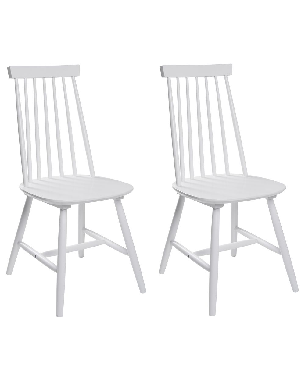 Set van 2 eetkamerstoelen BURBANK Hout Wit