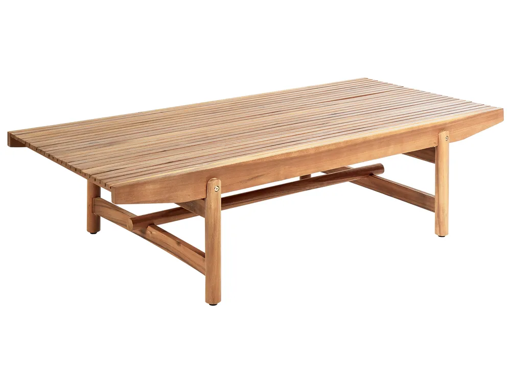 Lounge Set mit Tisch 2-Sitzer GIAVENO Akazienholz Cremeweiß_958682
