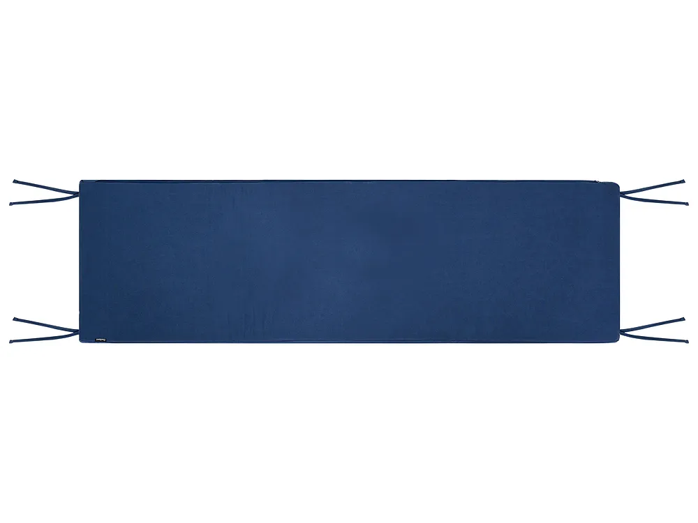 Gartenbank mit Auflage MARLBORO 180 cm Akazienholz Blau_1153742