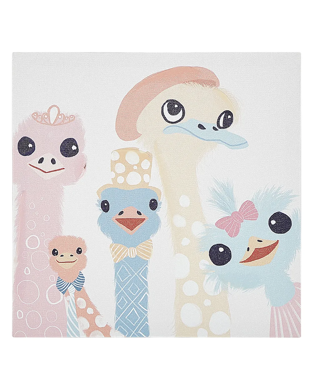 Leinwand 3er Set TILLIA 30 x 30 cm Tiermotiv Bunt_819740