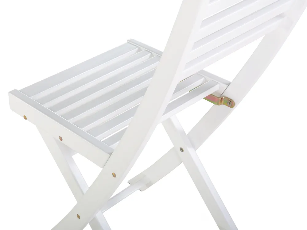 Bistro Set inkl. Kissen klappbar FIJI Akazienholz Blau_764278
