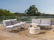 Garden Sofa Set 4 Seater PICO Metal Grey_1012805