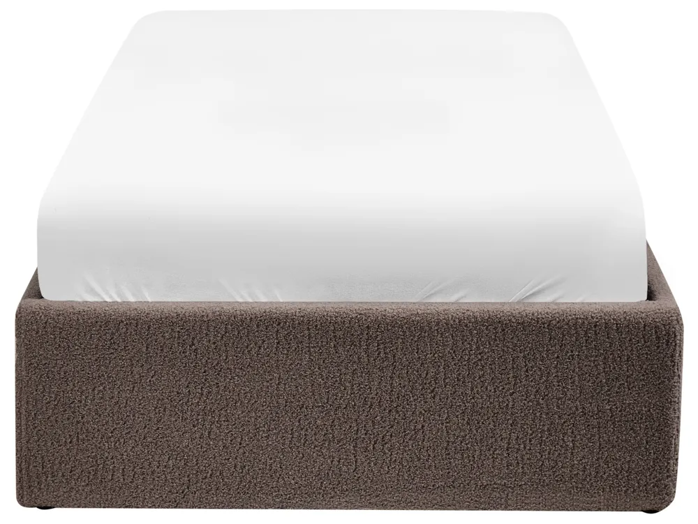 Ottoman Bed without Headboard DINAN Boucle Taupe 90 x 200 cm (EU Single)_1065116