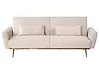 Schlafsofa 3-Sitzer EINA Samtstoff Hellbeige