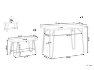 Esszimmer Set KEMPTON Hellgrau 4-Sitzer_773720