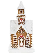 Weihnachtsdekoration 3er Set LED RIMPI 21/25/26 cm Haus Braun_1175160