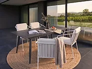Gartentisch TOLENTINO 180 cm 90 cm Steinoptik Grau_1175253