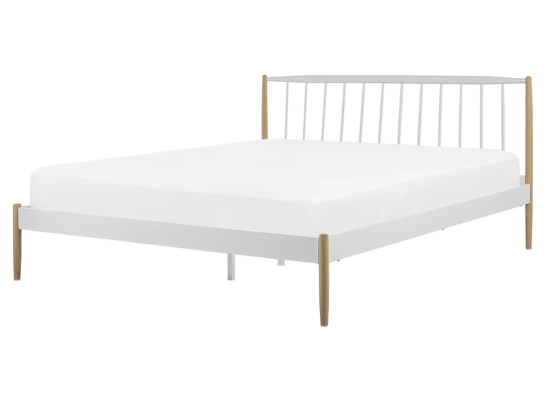 Bed Metal MAURS 160 x 200 cm (EU King Size) White_778497