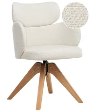Dining Chair Swivel MARCY Boucle Light Beige_964800
