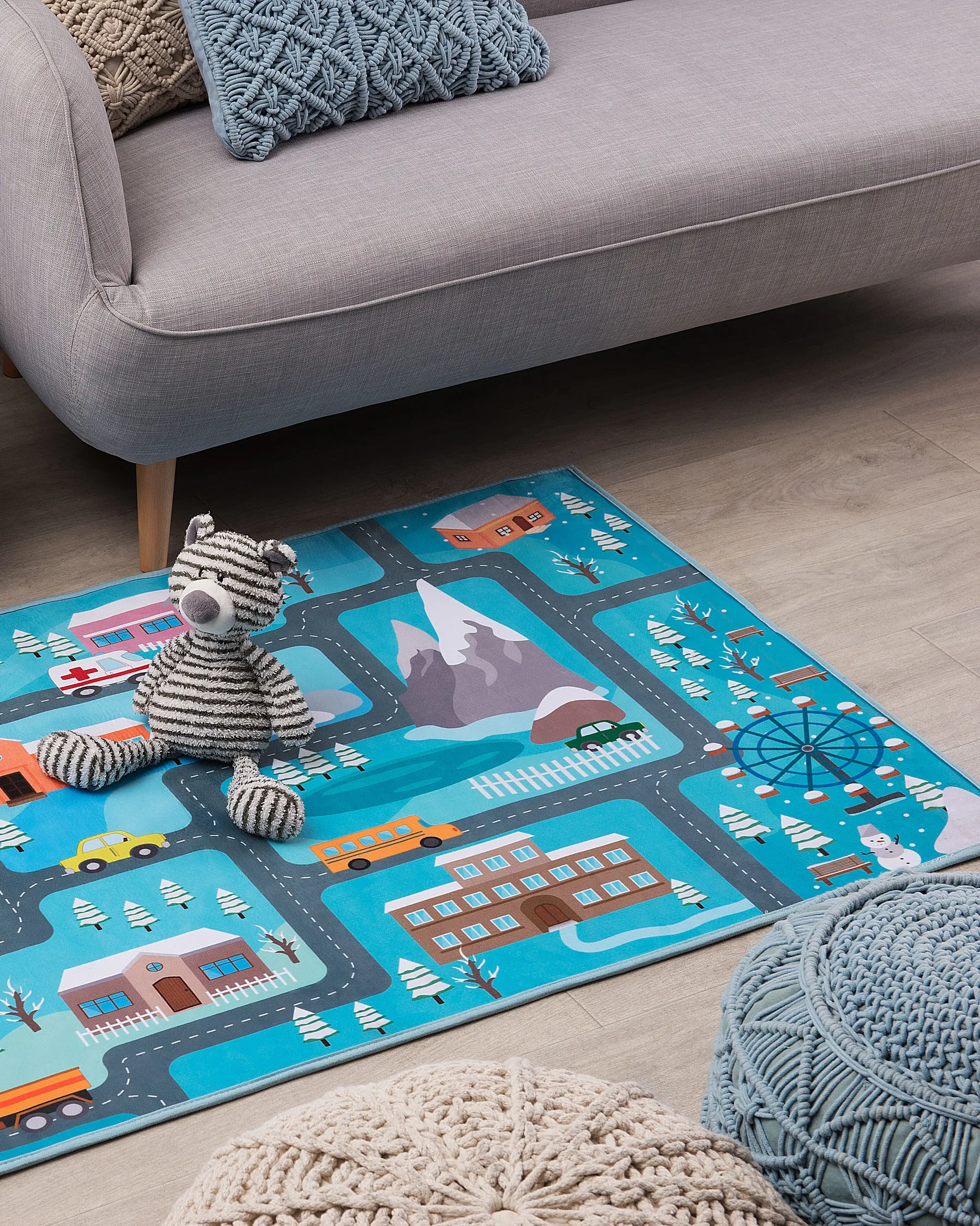 Kids Rug KIGI Blue 80 x 150 cm_754976