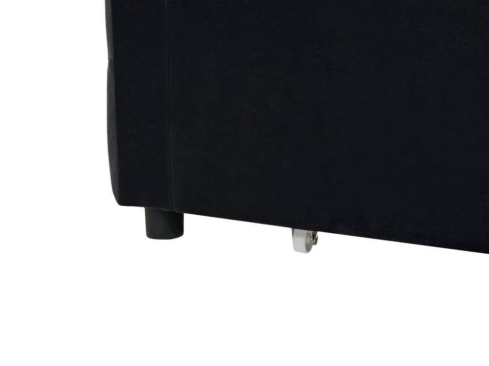 Tagesbett mit Stauraum MARRAY Samtstoff Schwarz 90 x 200 cm_1069237