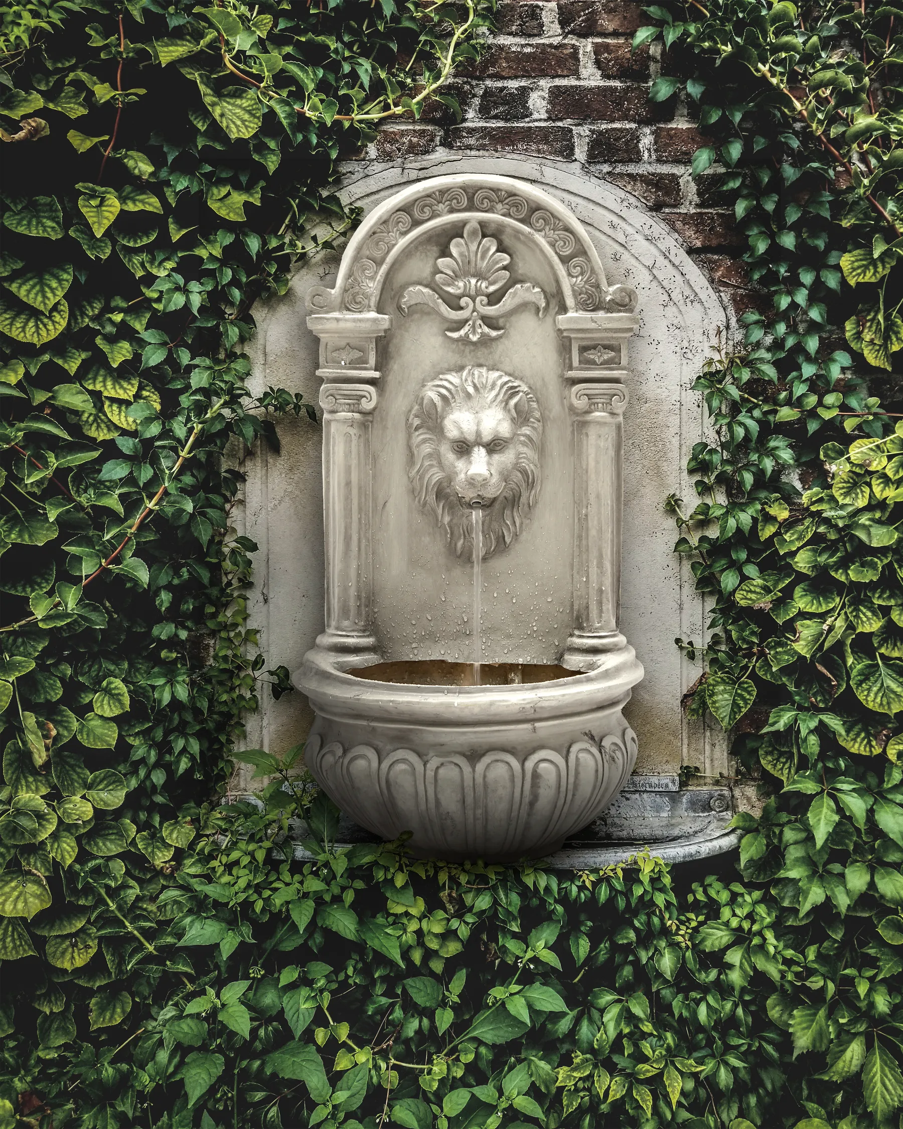 Gartenbrunnen LED MARMORE Hellbeige_984295